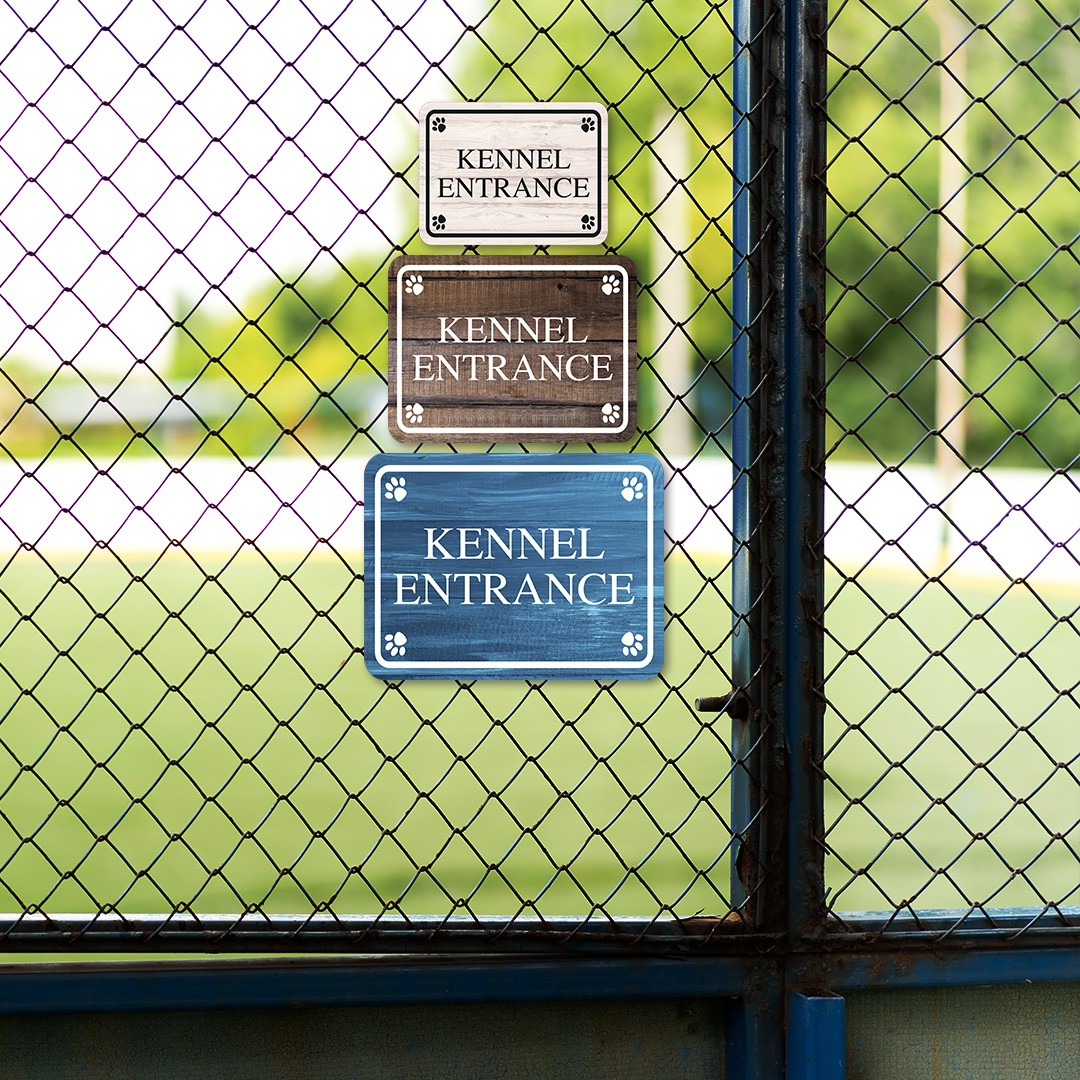Classic Framed Plus Kennel Entrance Door or Wall Sign | Pet-friendly Signs