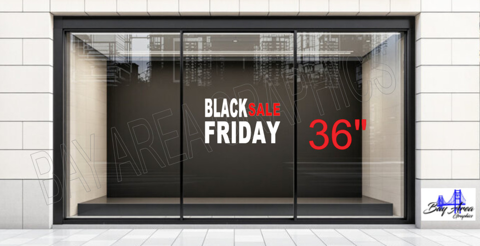 Black Friday Sale Vinyl Sign – Shop Window Waterproof Promo ORACAL 651