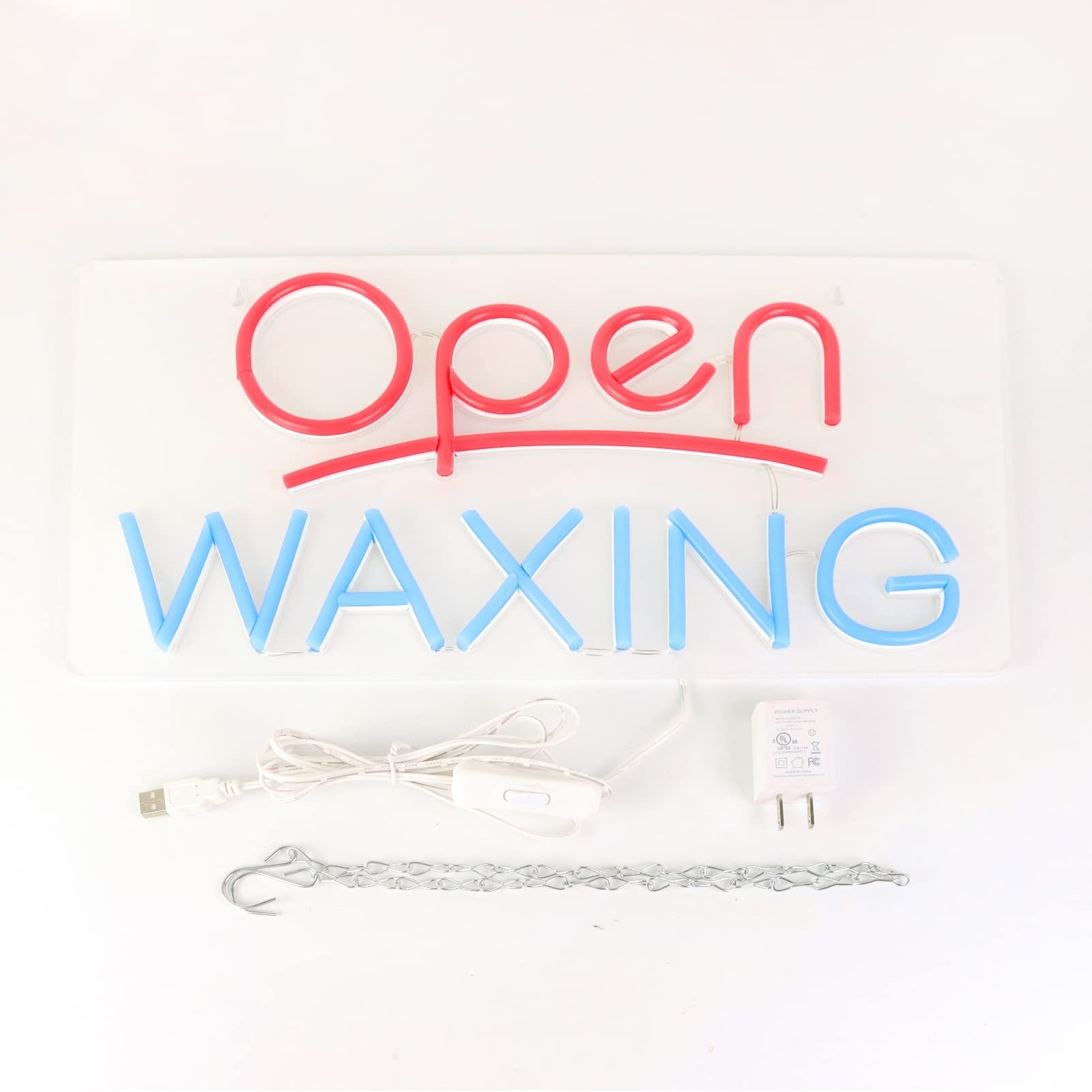 Open Waxing Neon Sign for Nails Salon,Business Sign for Beauty Spa,Super Brig…
