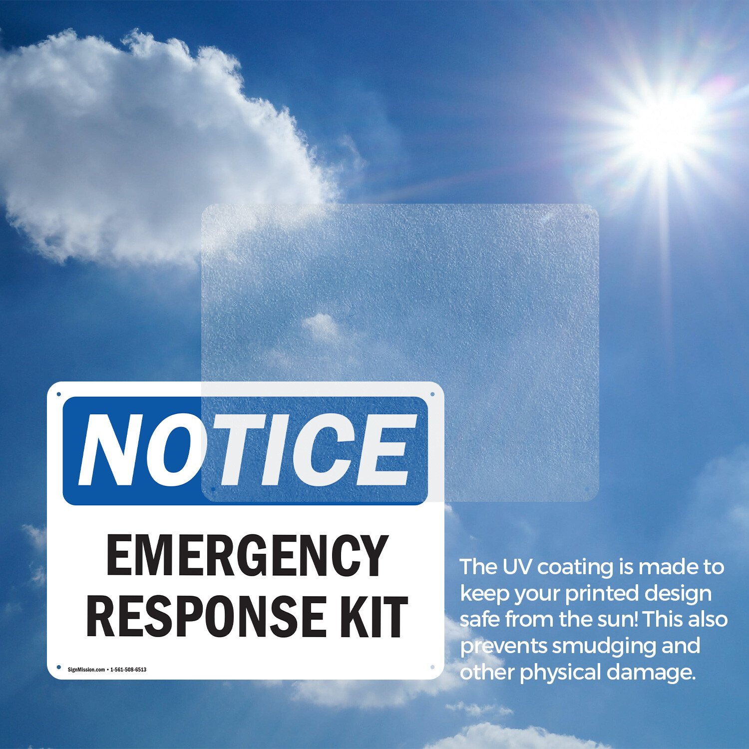 (2 Pack) Emergency Response Kit OSHA Notice Sign Decal Metal Plastic