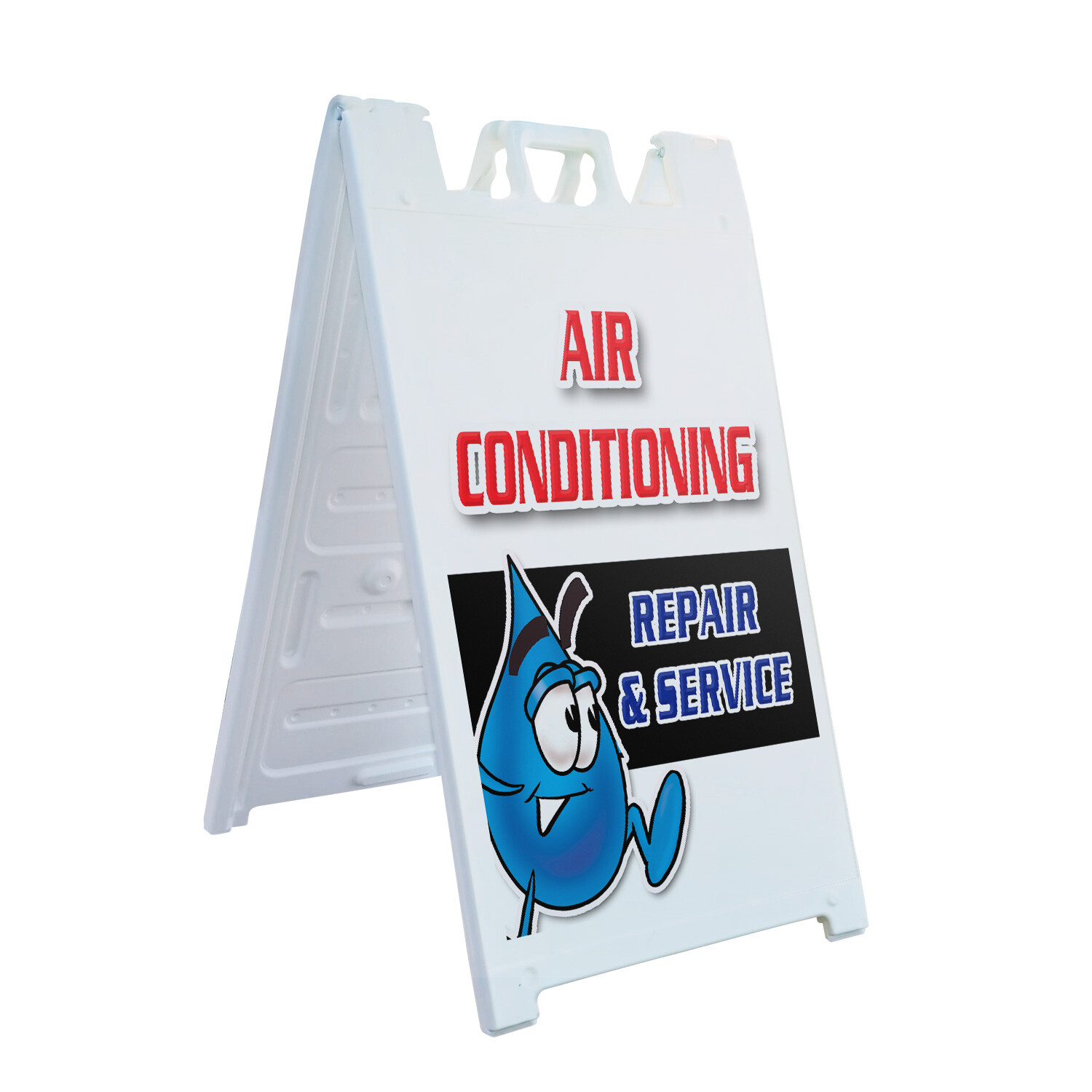 A-frame Sidewalk Air Conditioning Repair & Service 24&Prime; x 36&Prime; Double Sided A-Fram
