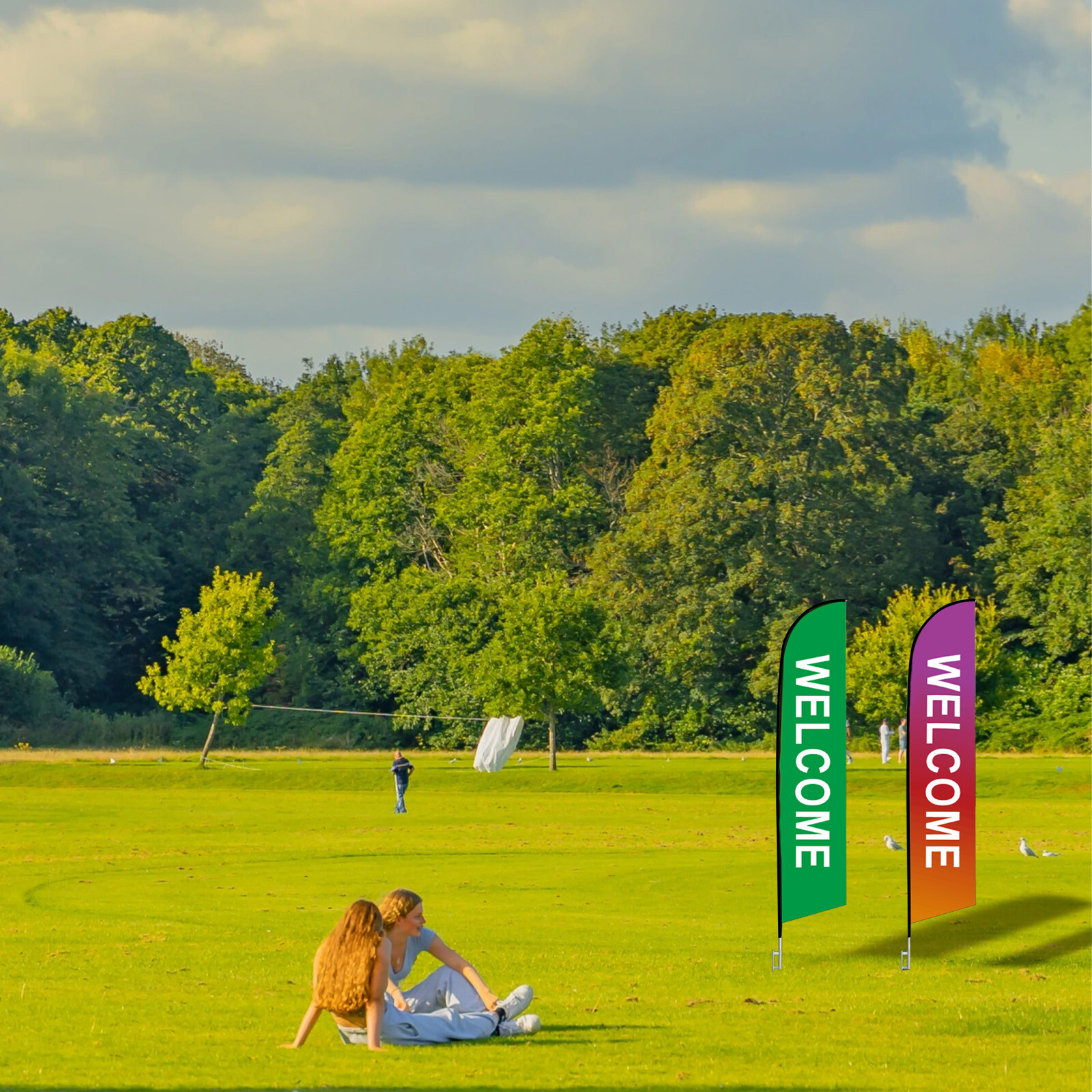 2/3/4 Packs Advertising Flag Pole, Advertising Flags for outdoor advertising