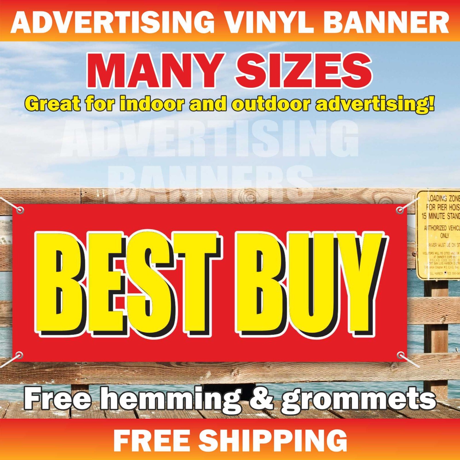 BEST BUY Advertising Banner Vinyl Mesh Sign good fix sale price shop