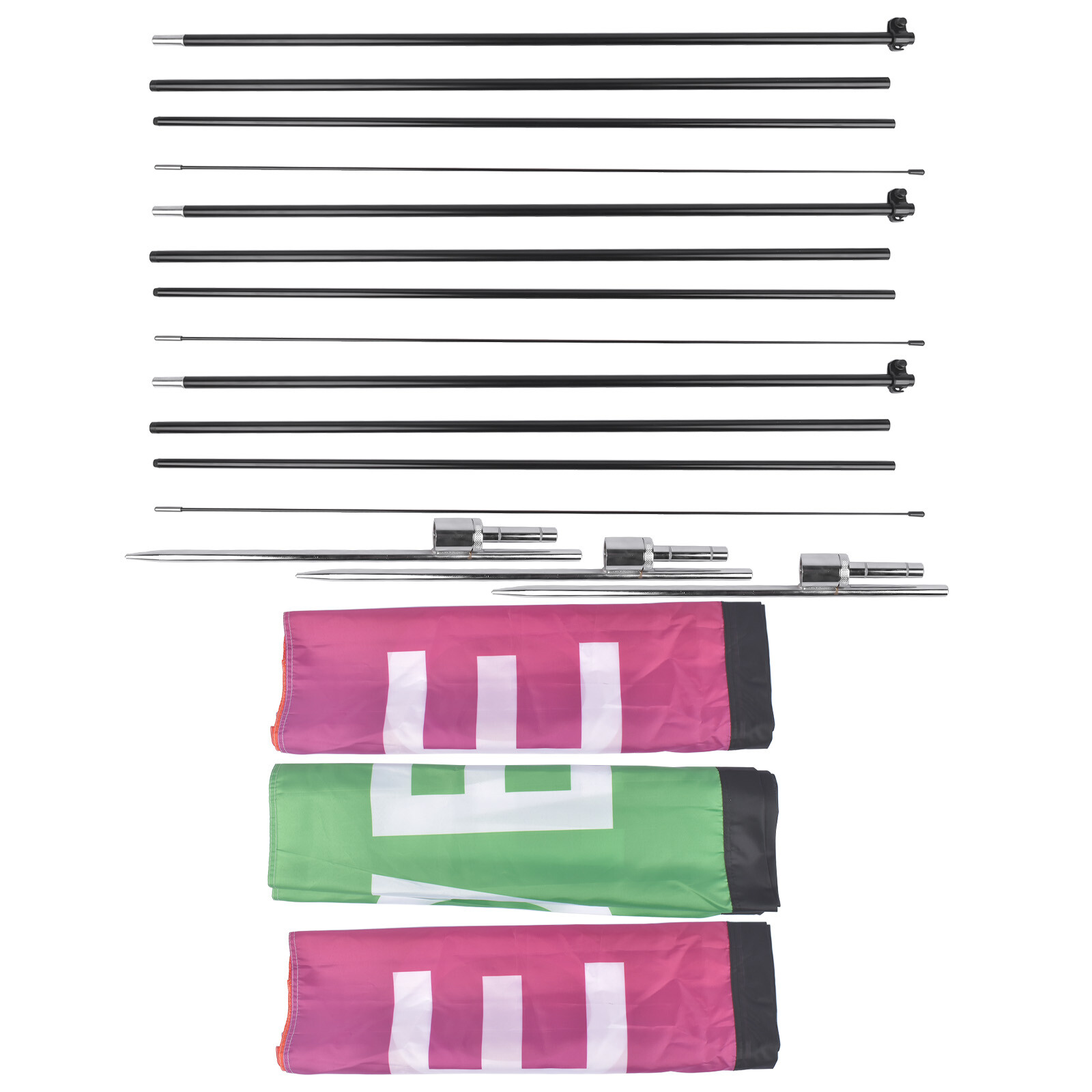 2/3/4 Packs Advertising Flag Pole, Advertising Flags for outdoor advertising