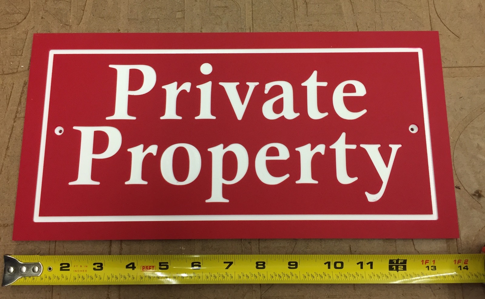 Rectangle PRIVATE PROPERTY Sign 14×7&Prime; 1/4&Prime; King ColorCore Any Color