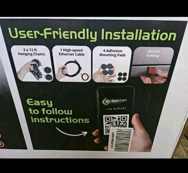Green Light Innovations 20&Prime; x 20&Prime; WiFi Enabled Display Sign- New