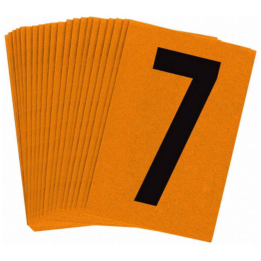 BRADY 5910-7 Reflective Numbers And Letters,7,PK25 14V849