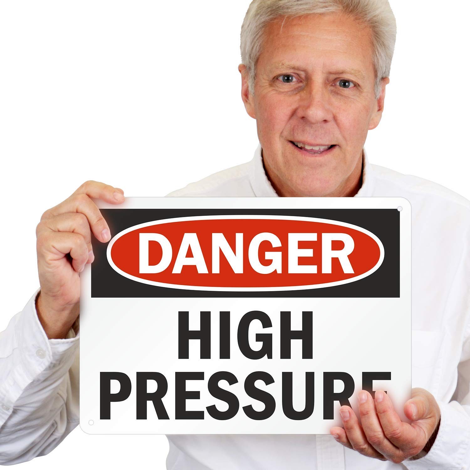 10×14 inch Danger – High Pressure Aluminum Sign for Industrial Safety Work