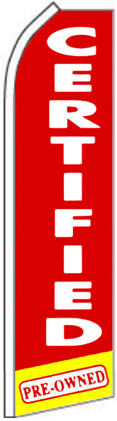 PRE OWNED SWOOPER FLAG Flutter Feather Tall Used Cars Advertising Sign Banner