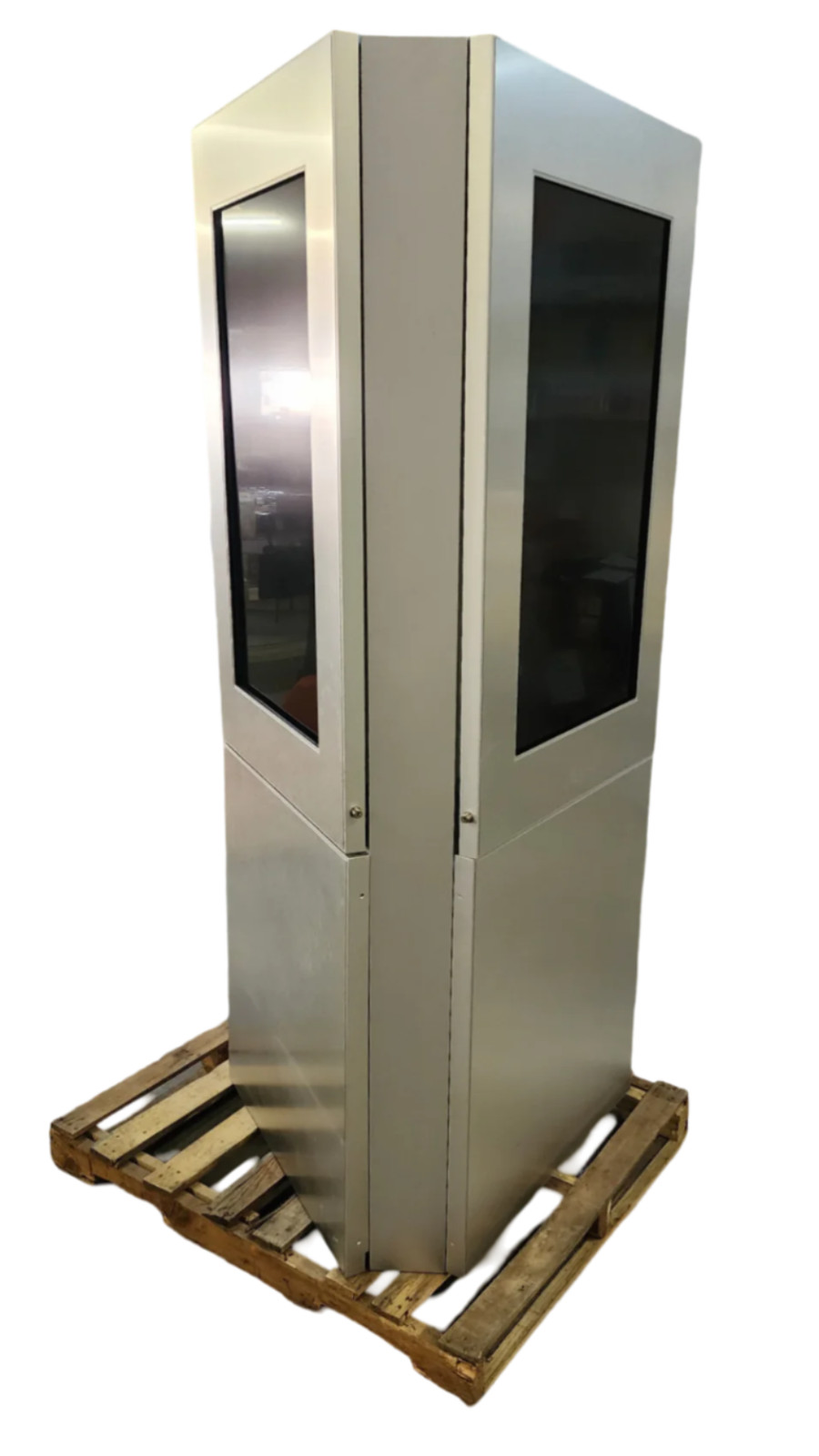 Big Floor Standing 3-Sided Portrait Indoor Kiosk Enclosure, 84&Prime;