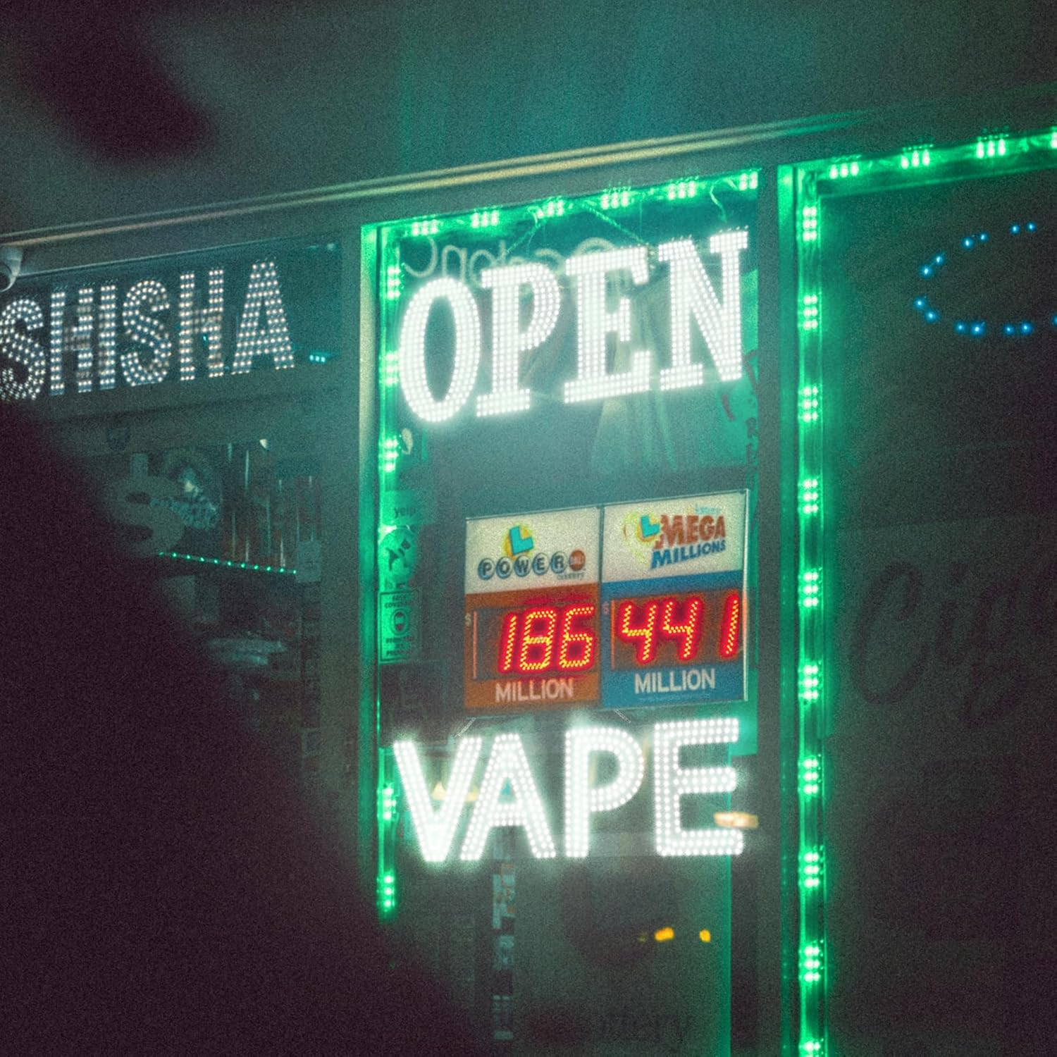 LED VAPE Sign for Business,32X10 Inch Vape Smoke Sign Led for Window Wall Door W