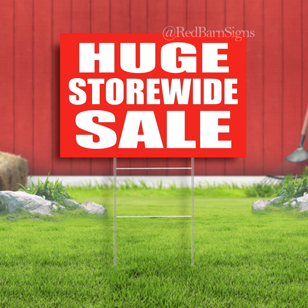 Huge Storewide Sale | Retail Window Display Sign | Yard Sign