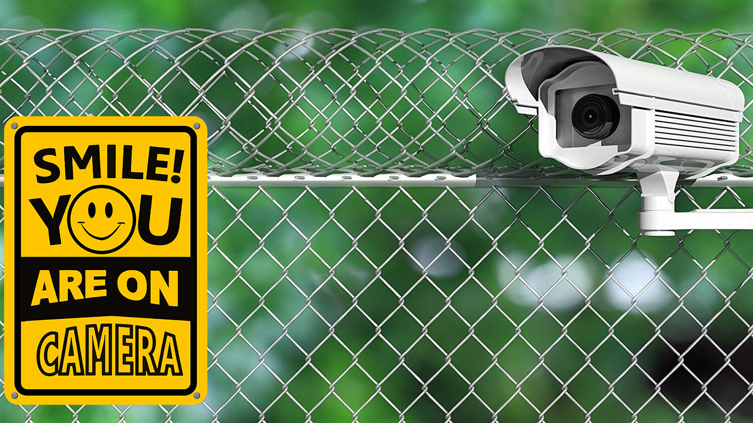 Smile You&rsquo;re On Camera Sign Home Security Waterproof UV protected CCTV Signs NEW