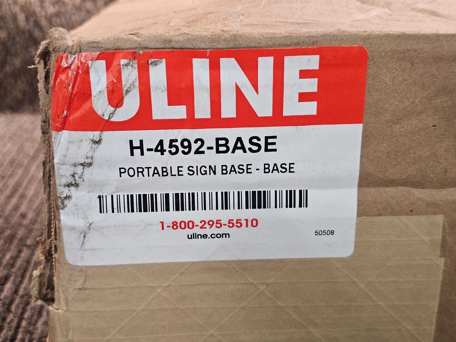 Uline H-4592-BASE Portable Sign Base Heavy-Duty Plasticm Black *BASE ONLY*