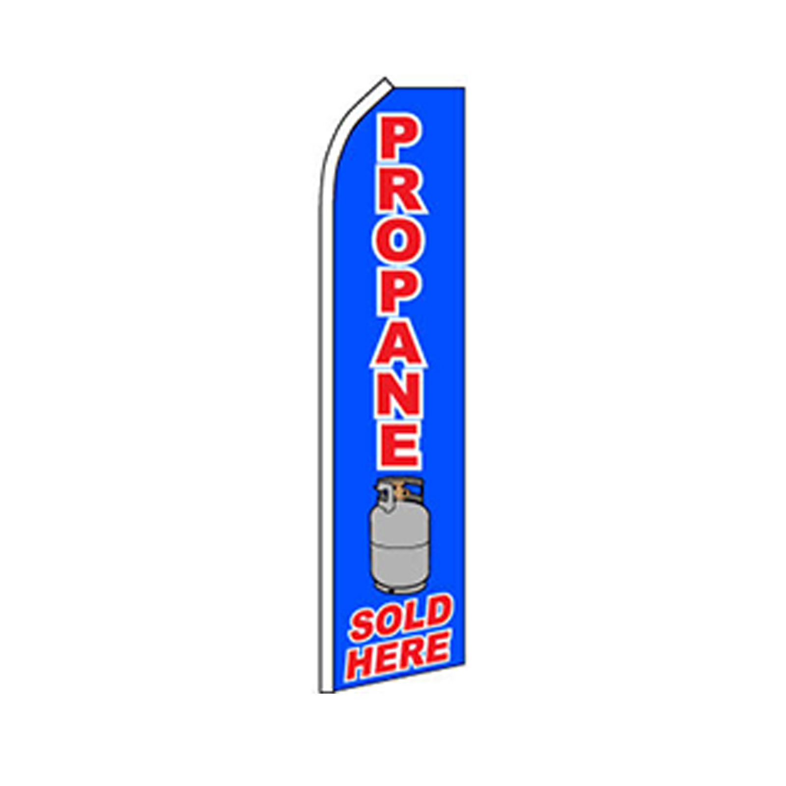 Propane Sold Here Flag Flutter Feather Banner Swooper