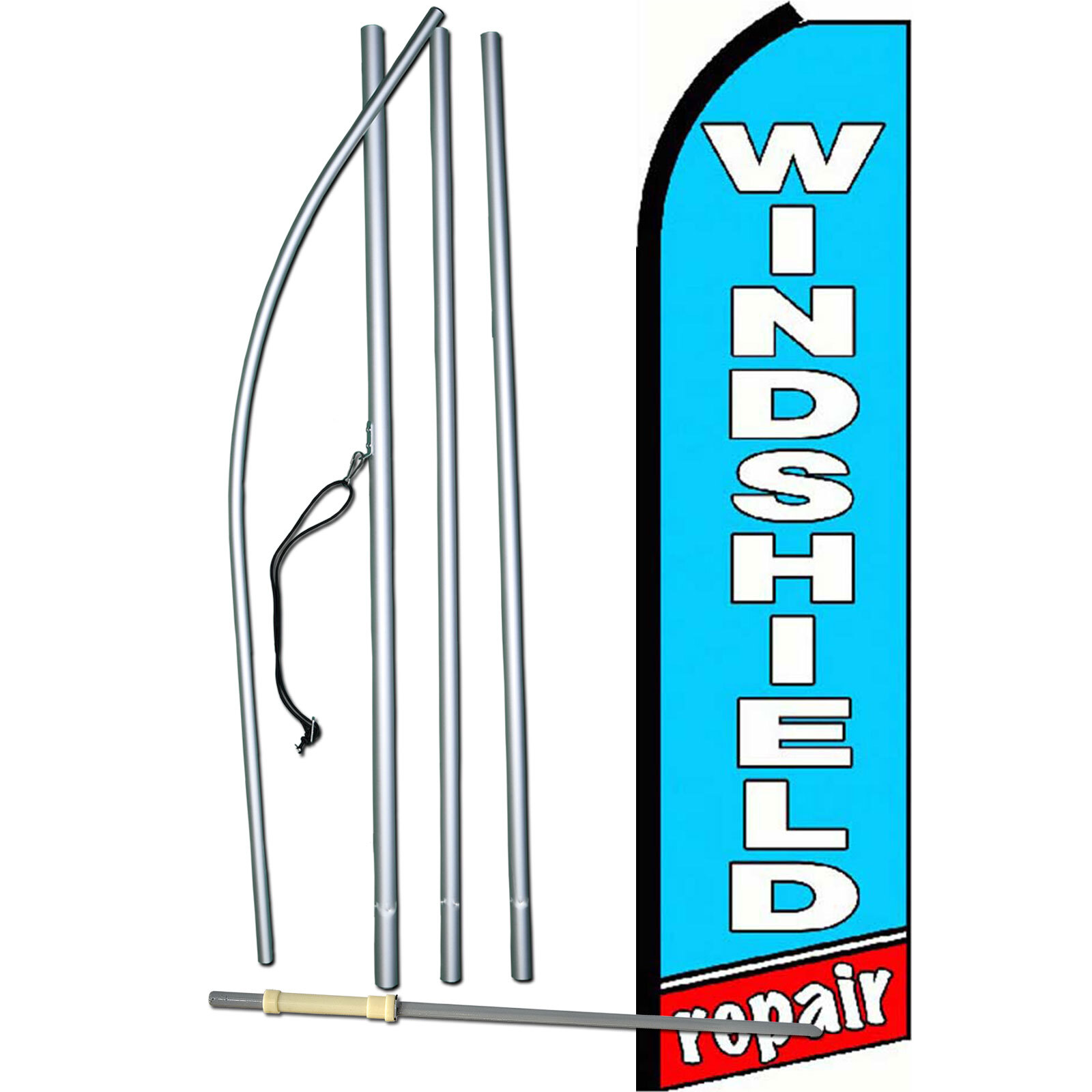 Windshield Repairs Complete Swooper Flag Bundle