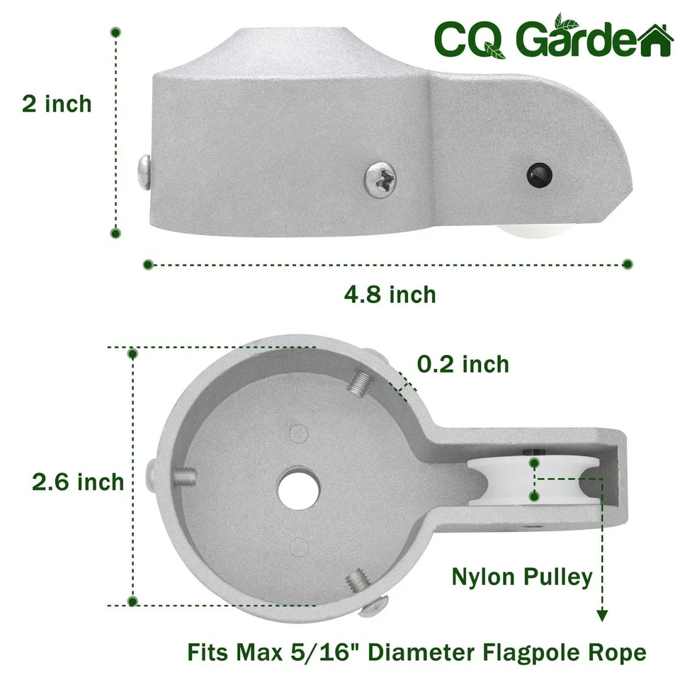 2 1/2&Prime; Flag Pole Truck with Nylon Pulley, for 2&Prime; to 2.6&Prime; Diameter Flag Poles …