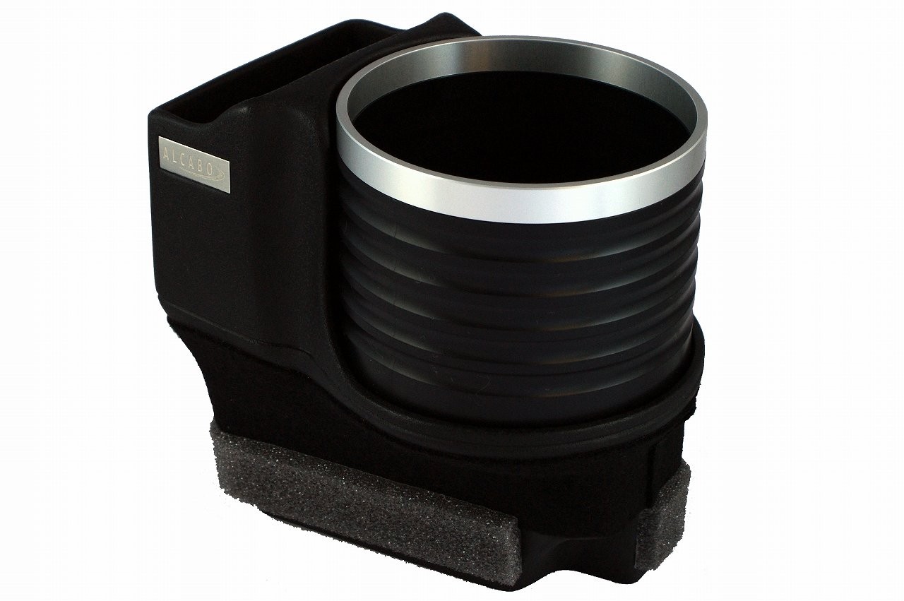 ALCABO Drink Holder, Black with Ring and Cup for Porsche 996/986 Left-Hand Drive
