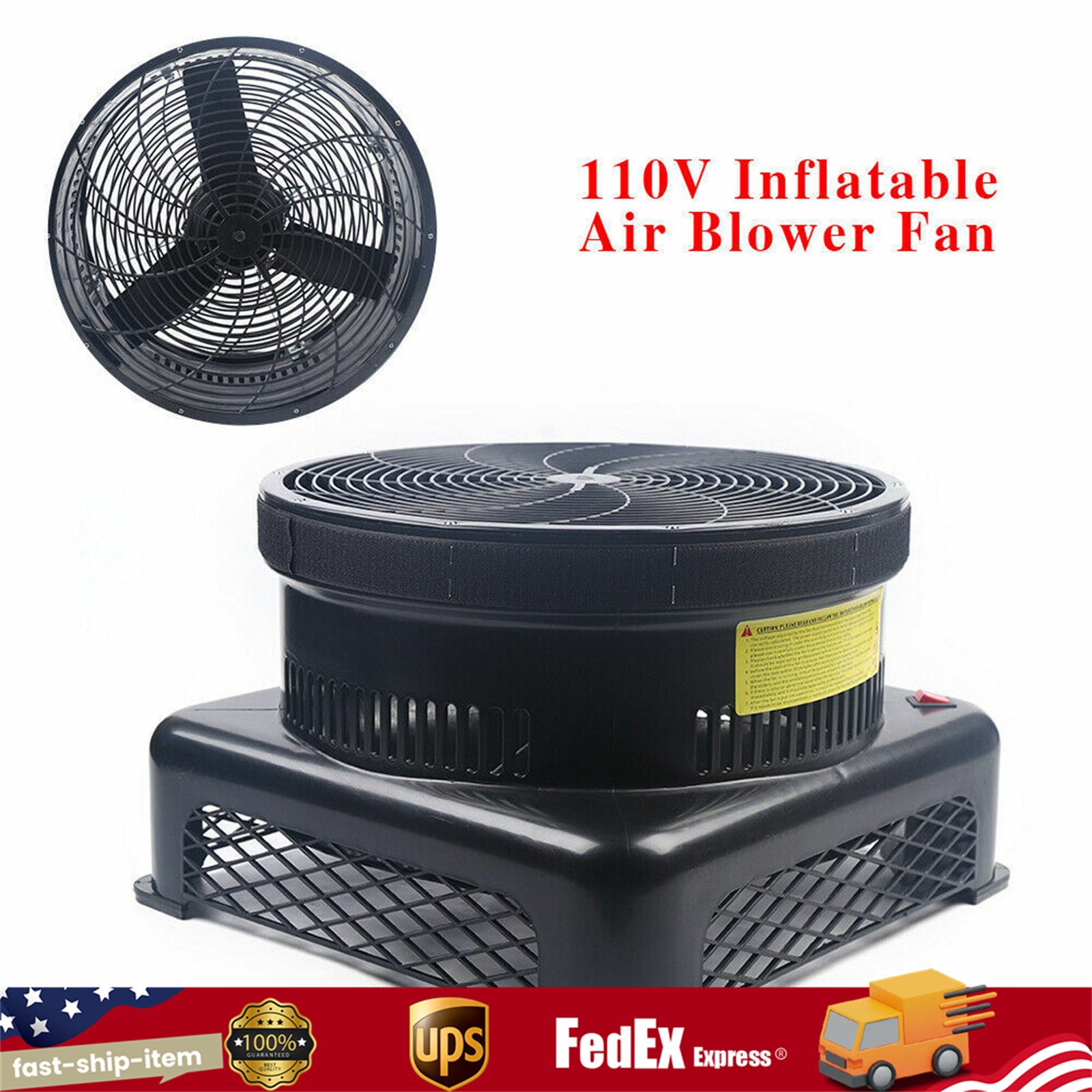 18In Air Blower Fan Fit Outdoor Inflatable Dancer Wind Tube Man Puppet Fly Guy