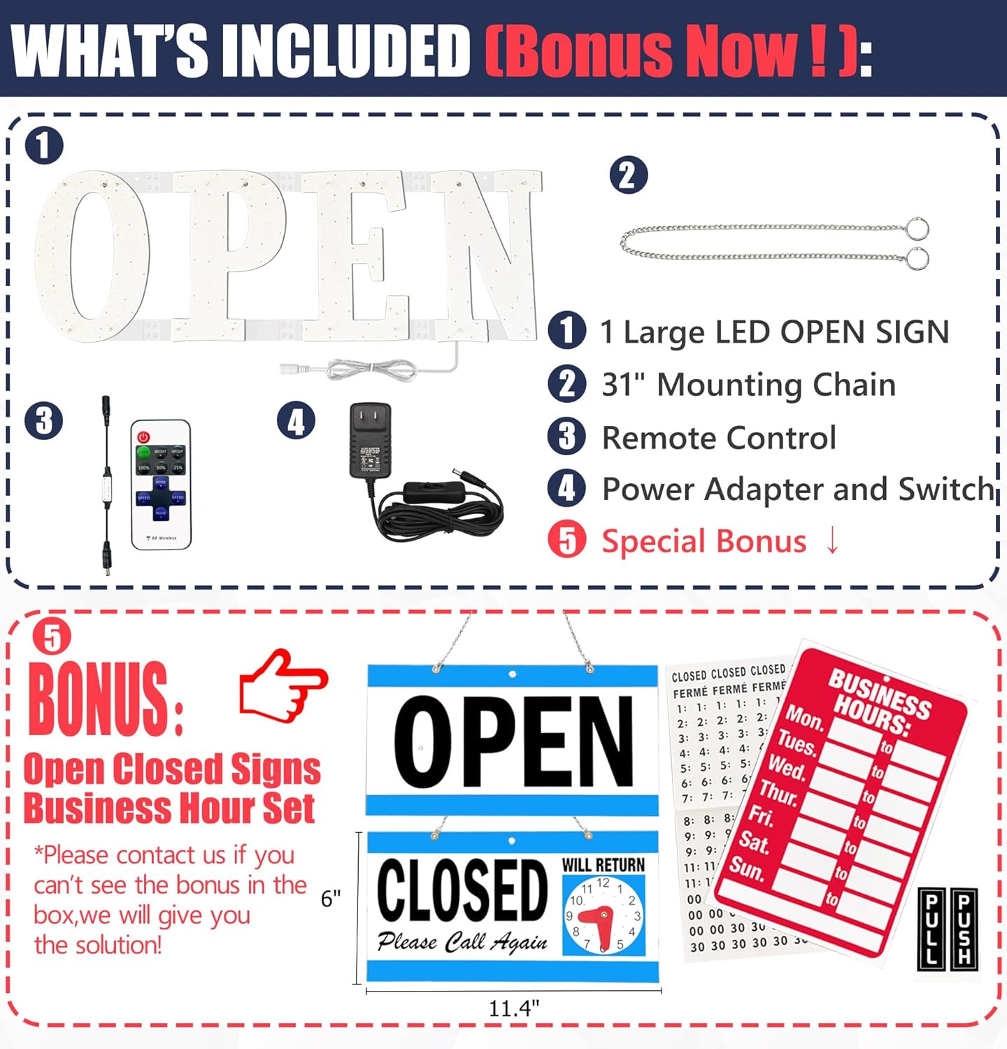 Open Signs for Business40x14 inch USA Flag Open Sign Led for Window Wall Doo…