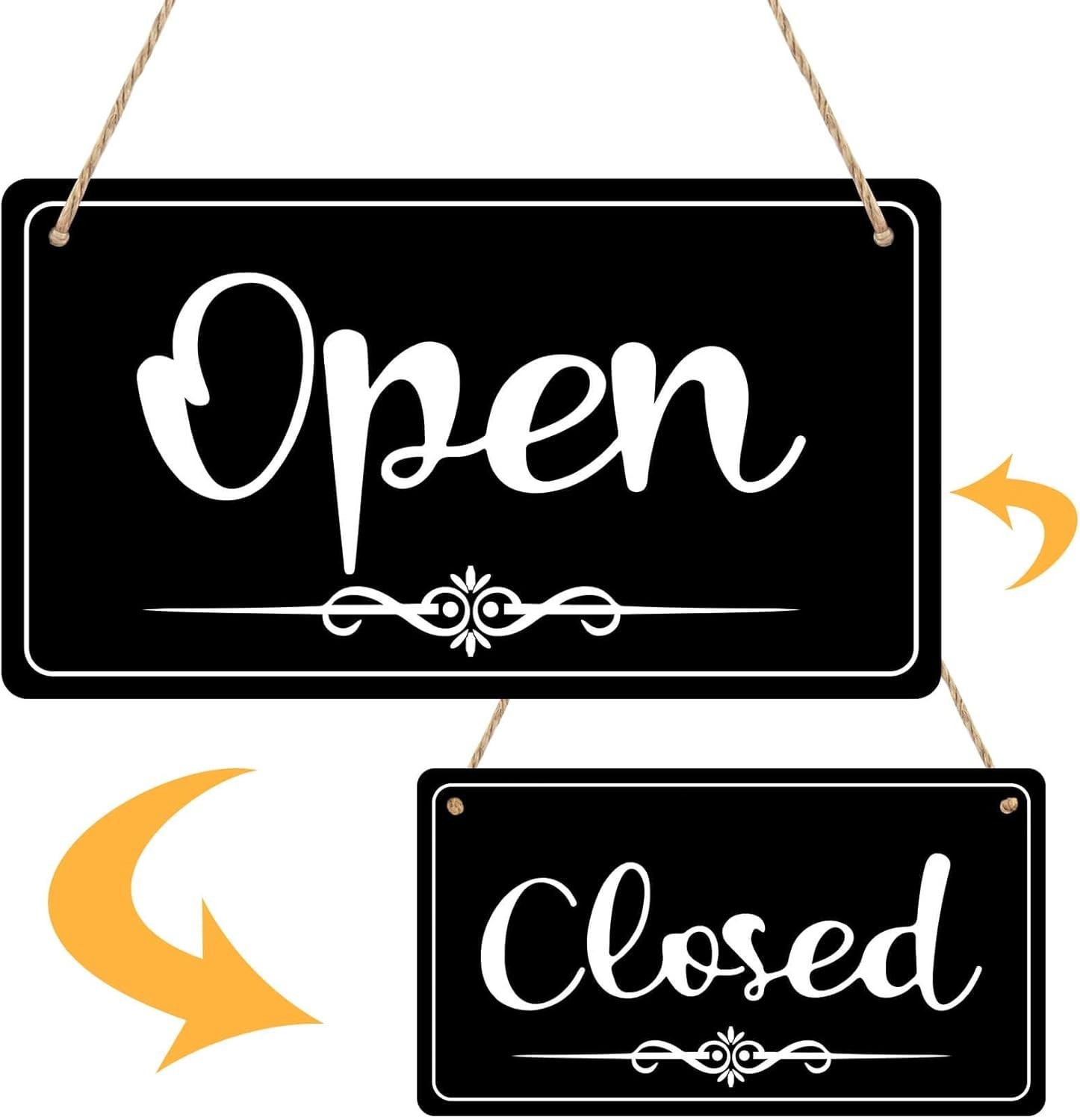 Durable Waterproof Open Closed Sign – Double-Sided Business Hours 11×6.1 Inch