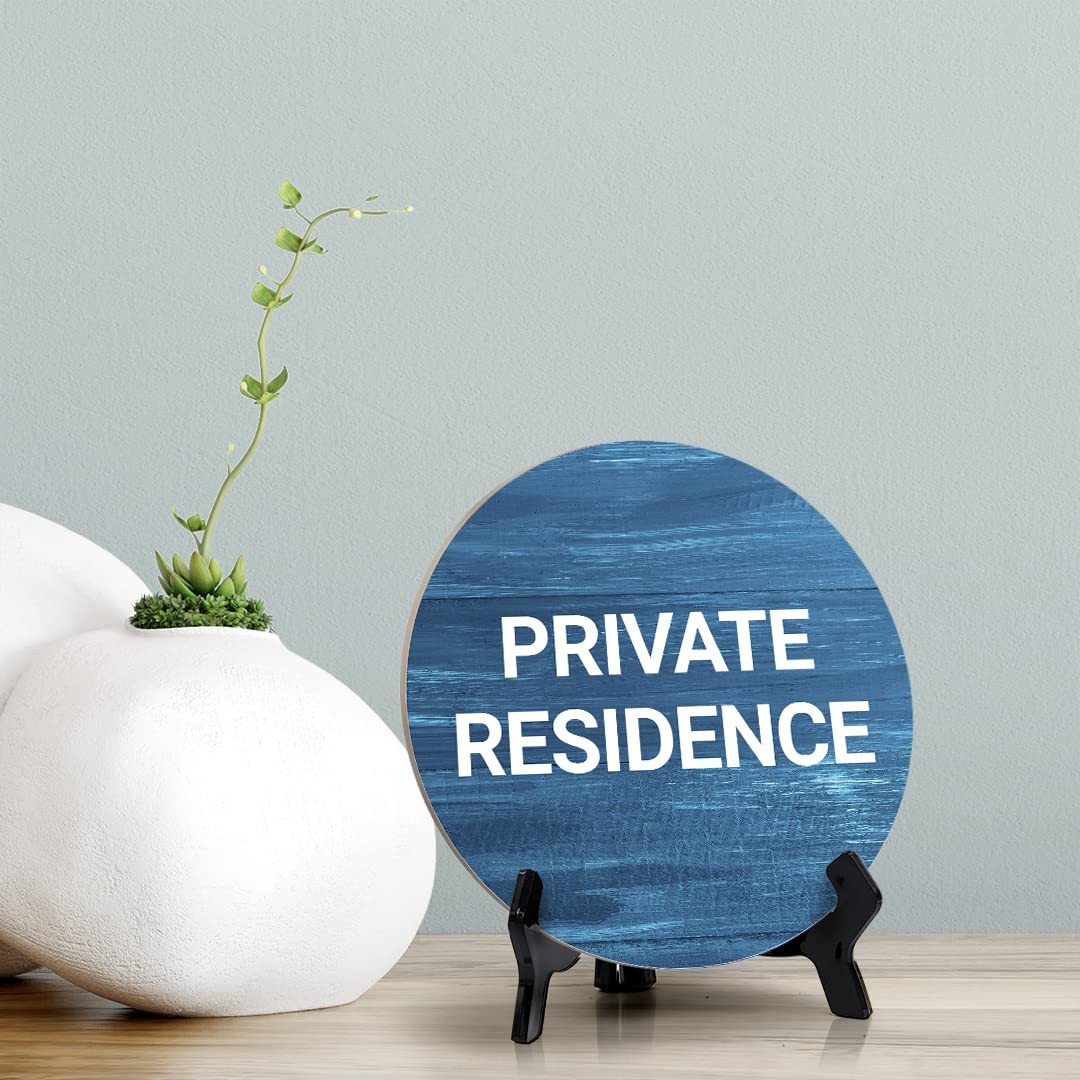 Signs ByLITA Circle Private Residence Table Sign (5×5)