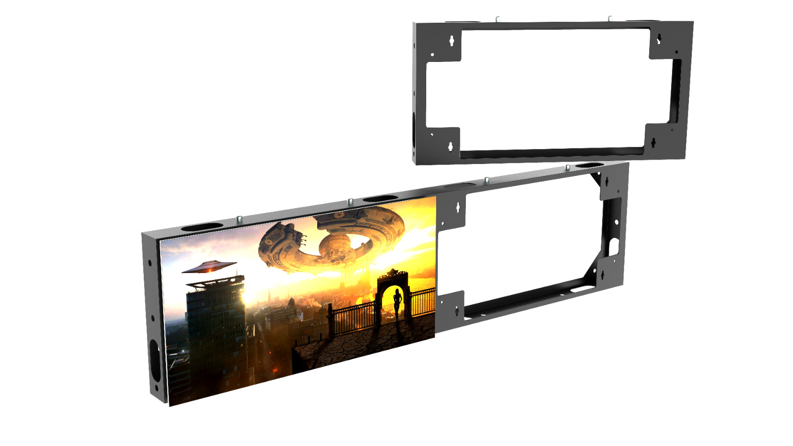 LED Sign P6MM 2&rsquo;x18&prime; SF, or 2×9, DF Full Color Programmable IP67 Outdoor Spanner