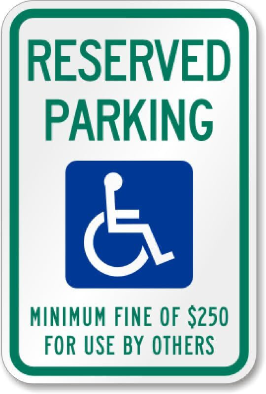Reserved Parking Sign Ada Compliant Aluminum 8×12 Metal Weatherproof