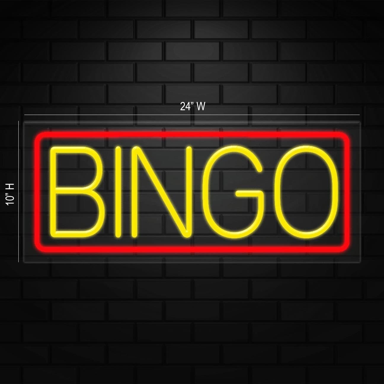 Bingo Neon Sign for Retail Displays | LED Flex Neon | 24&Prime;W x 10&Prime;H x 1&Prime;D