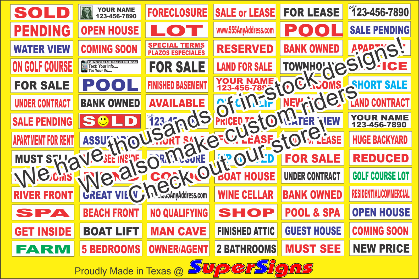 6&Prime;x18&Prime; COMING SOON Black REAL ESTATE RIDER SIGNS Buy 1 Get 1 FREE 2 Sided