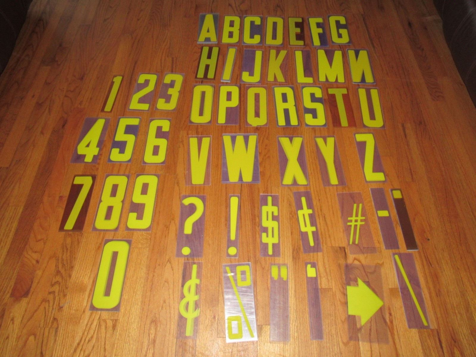 224 Vintage Plastic Marquee Outdoor Sign Symbols Letters Numbers 8&Prime; On 9&Prime; Board