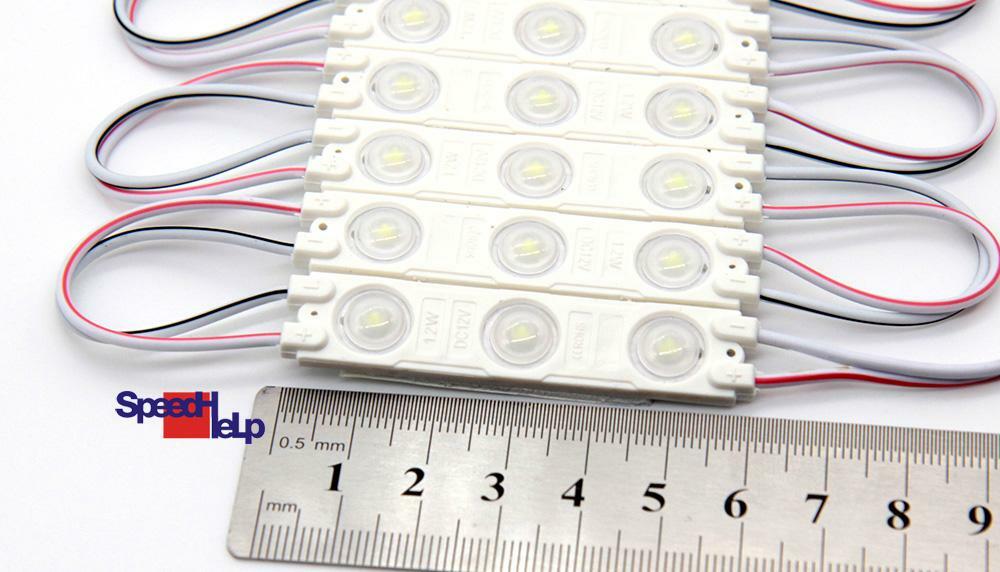 200x LED Module 1,2W DC12V 3x SMD 12000K IP65 120-140LM Advertisement Cold White