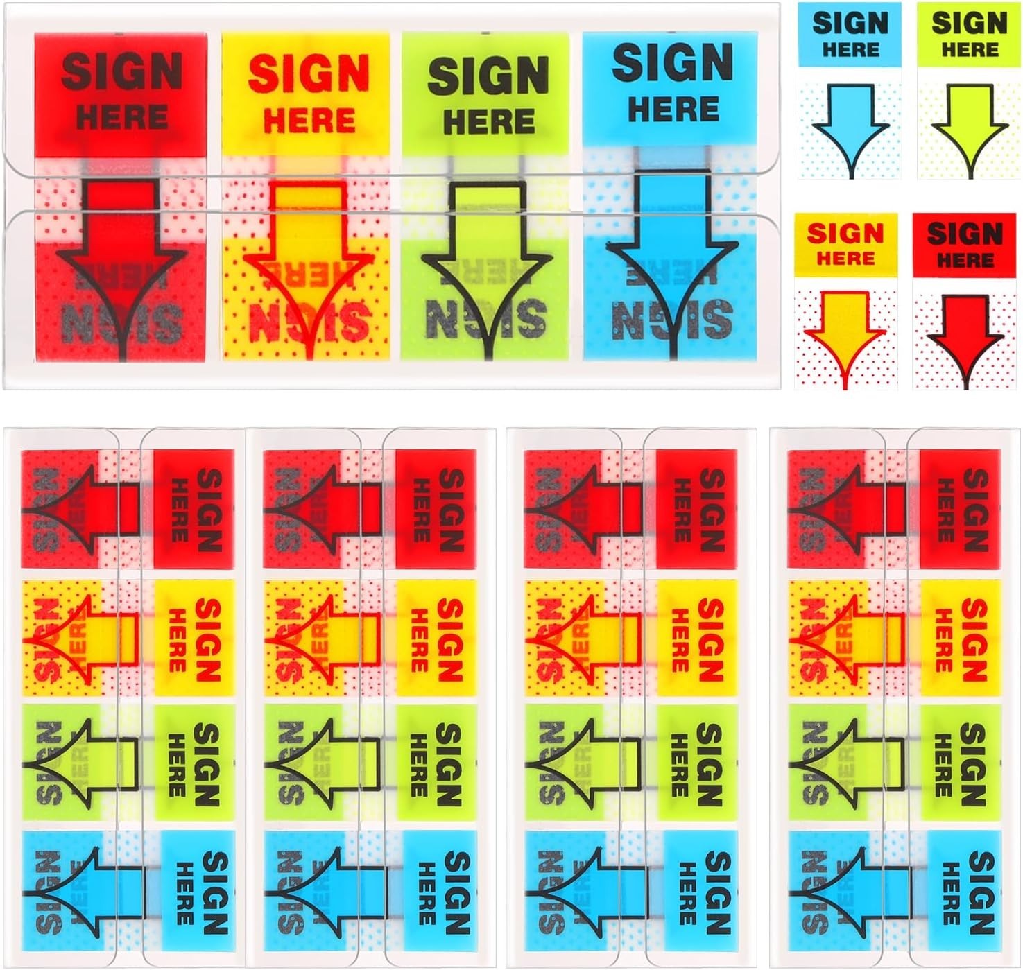 Durable 500pcs Sign Here Tabs – Vibrant Stickers for Home, Office & School Use