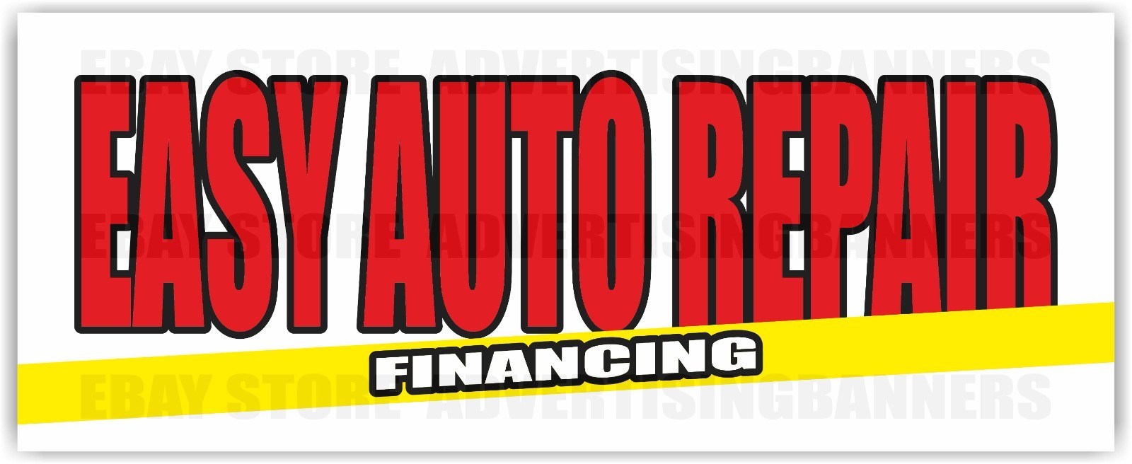 EASY AUTO REPAIR FINANCING Advertising Banner Vinyl Mesh Sign Service Cash
