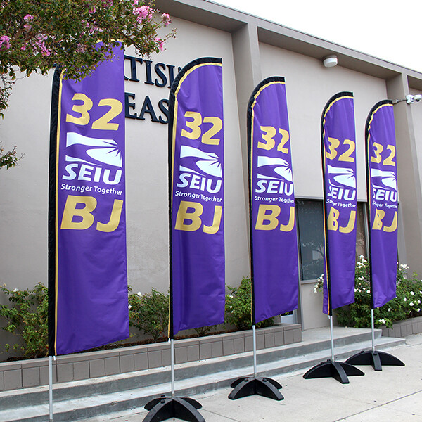 15ft Double Sided Custom Swooper Advertising Flag Feather Banner + Pole & Spike