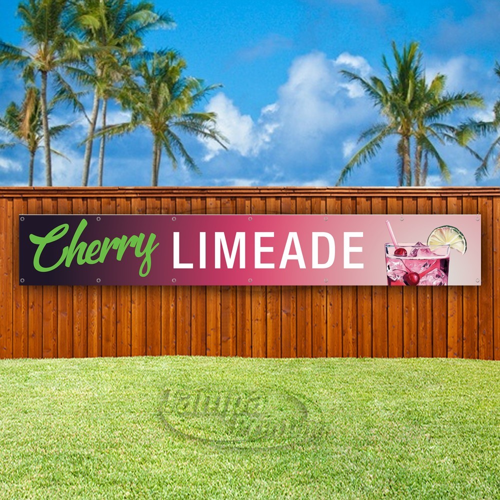CHERRY LIMEADE Advertising Fresh Drinks Vinyl Banner Flag Sign USA XL02142