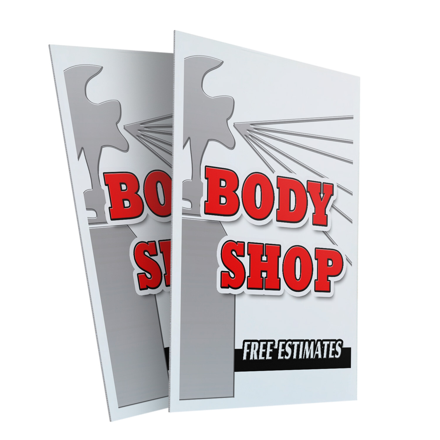 A-frame Sidewalk Body Shop Free Estimates 24&Prime; x 36&Prime; Double Sided A-Frame Sidewal