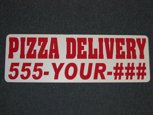 Custom PIZZA DELIVERY Magnetic Signs for Car Truck SUV6&Prime;x18&Prime; Phone or Web site