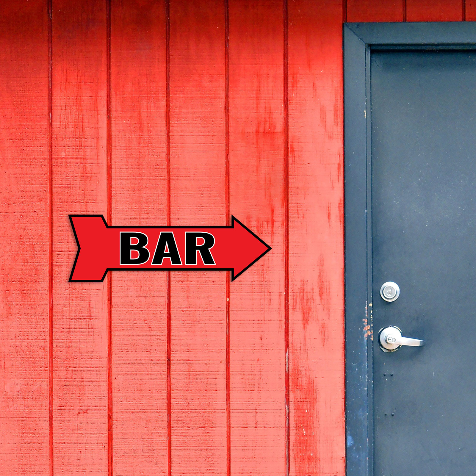 Arrow Shape Bar 12×4&Prime; Wall or Door Sign | Funny Home Decor | Shop Décor