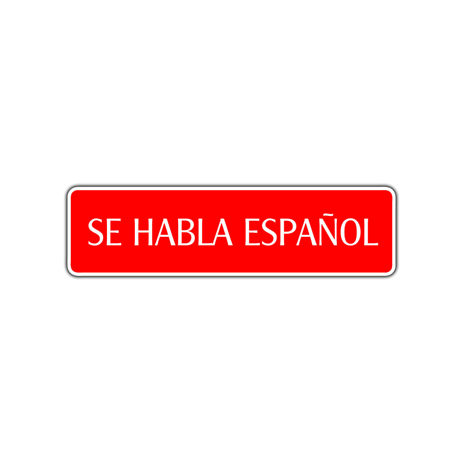 Se Habla Español Street Sign Home Decor Gift Spanish Bilingual Aluminum Sign
