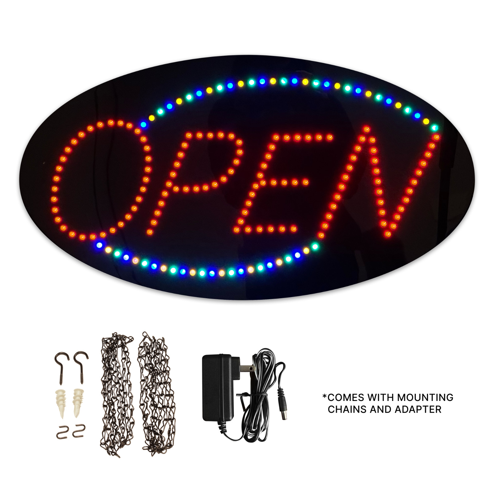 *Refurb* Colorful Oval LED Open Sign