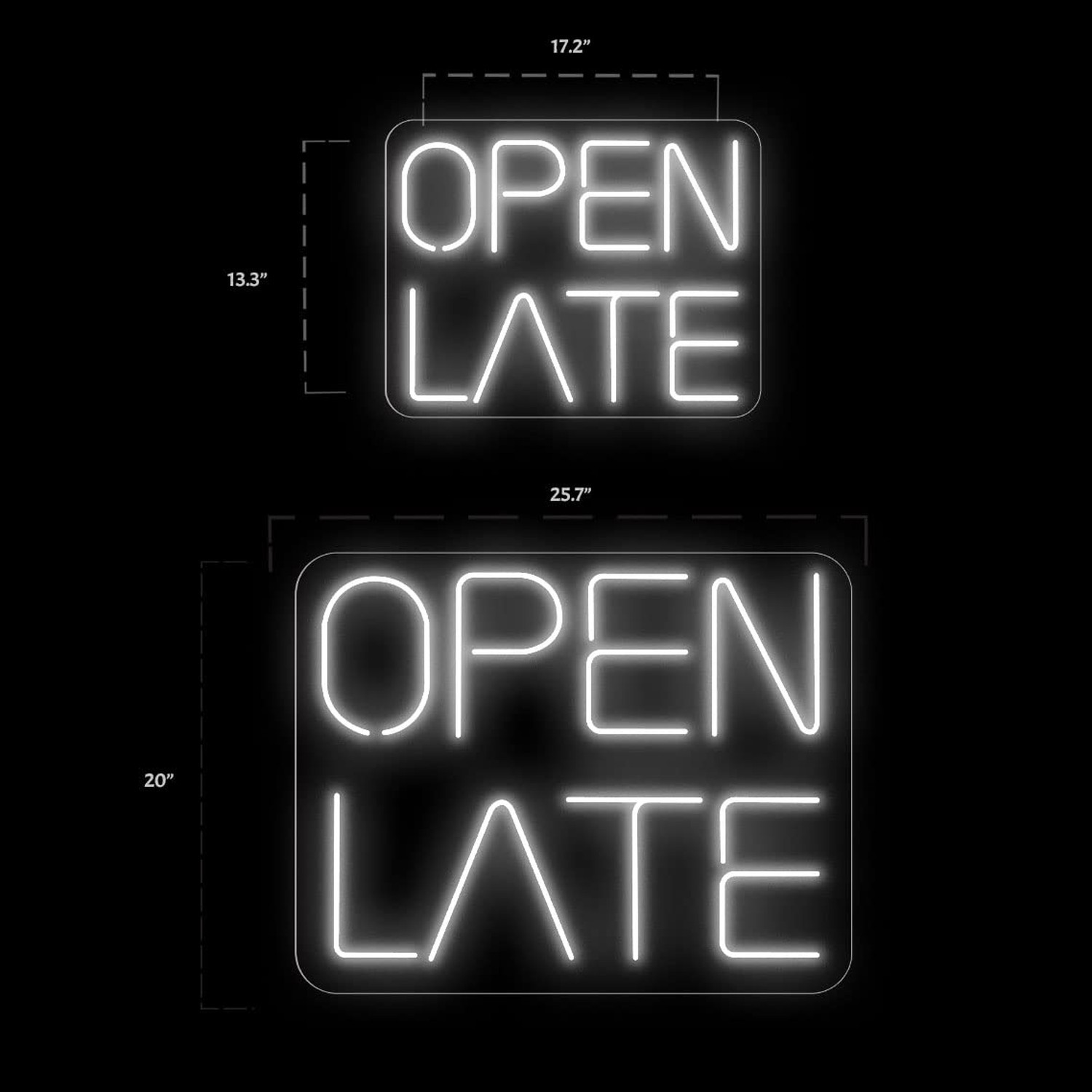 Open Late Neon Sign (17.2×13.3 ») Neon Open Sign Led Open Signs for Business …