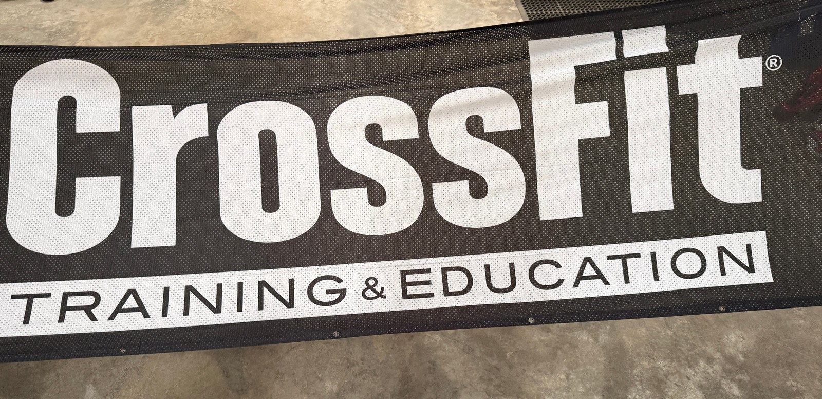 15&prime; x 3&rsquo;9&Prime; Mesh Crossfit Games Banner Black & White