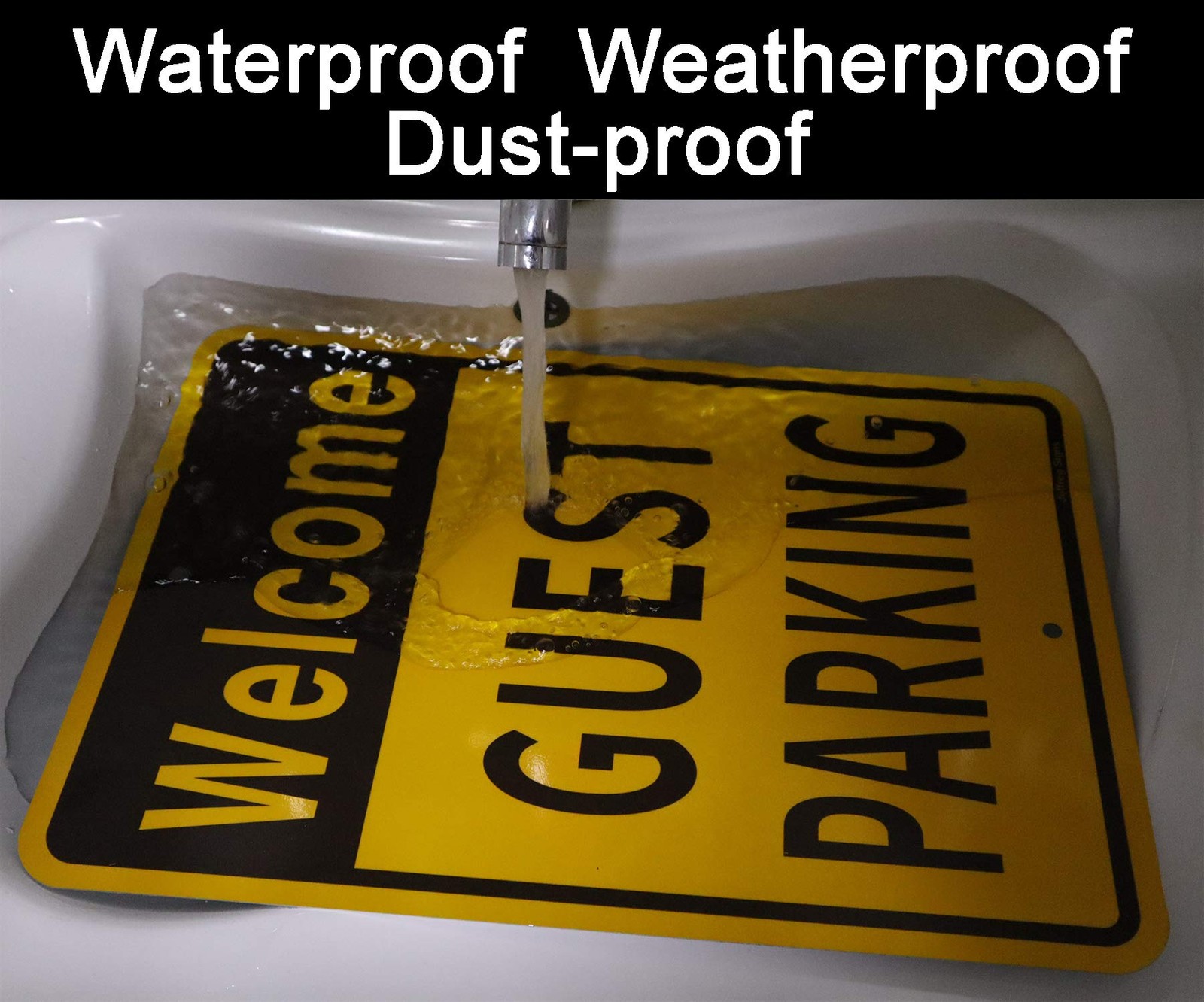 2 PCS Welcome Guest Parking Sign No Parking 17×12 Inch Reflective Aluminum