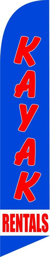 KAYAK RENTALS Premium quality swooper feather flag vertical banner sign 7326