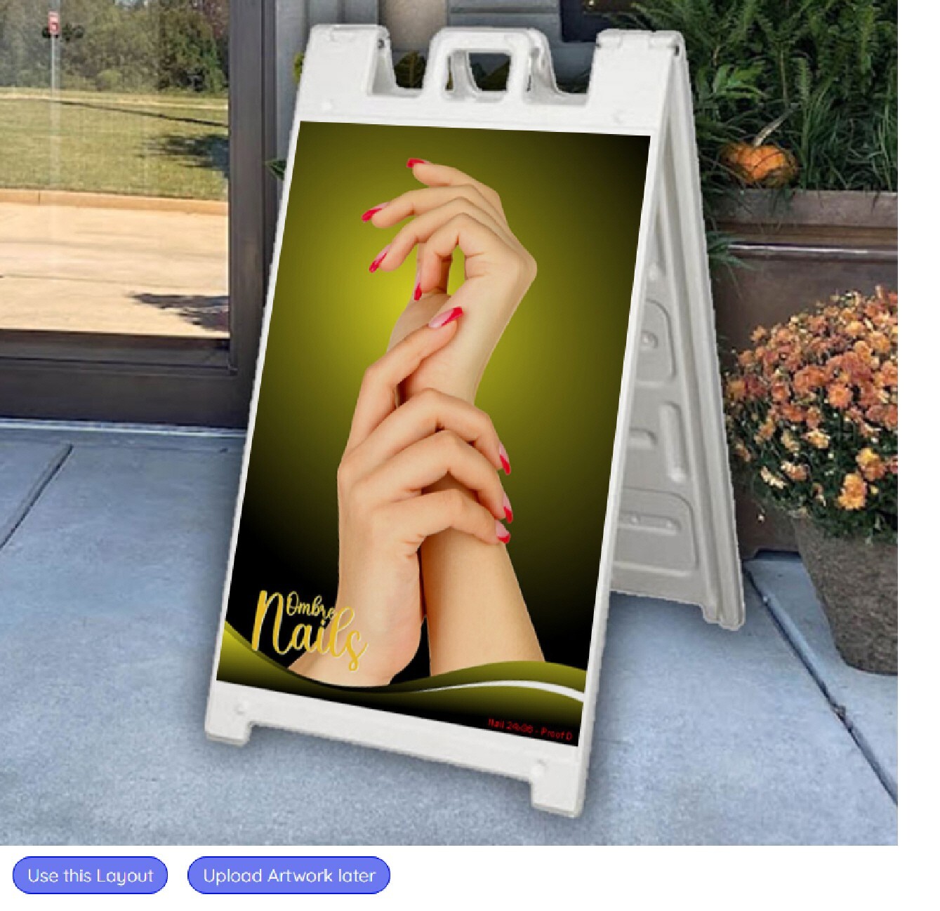 Signicde A-Frame Sidewalk Sign & 2 Plastic Sign Panels 24 »x36 » Custom Printed
