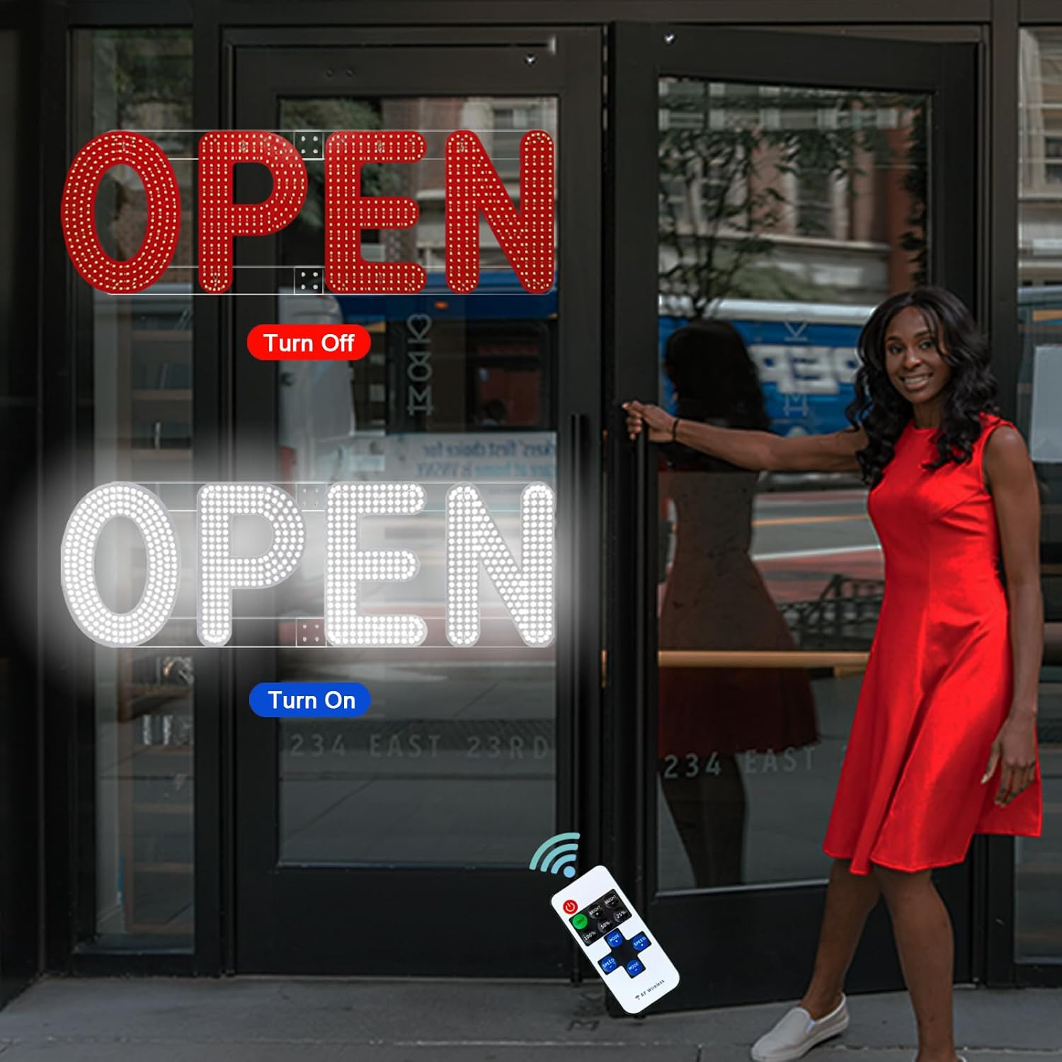 40&Prime;X14&Prime; Open Sign, LED Open Sign for Business with Remote Control, Ultra Bright