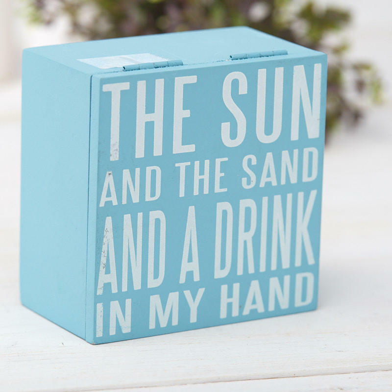 Factory Direct Craft « The Sun and The Sand… » Trinket Box | 2 Pieces