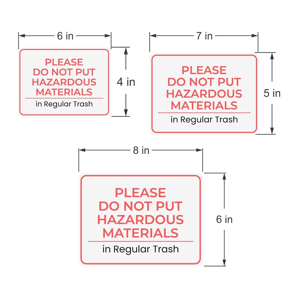 Classic Framed Plus Please Do Not Put Hazardous Materials in Regular Trash Sign