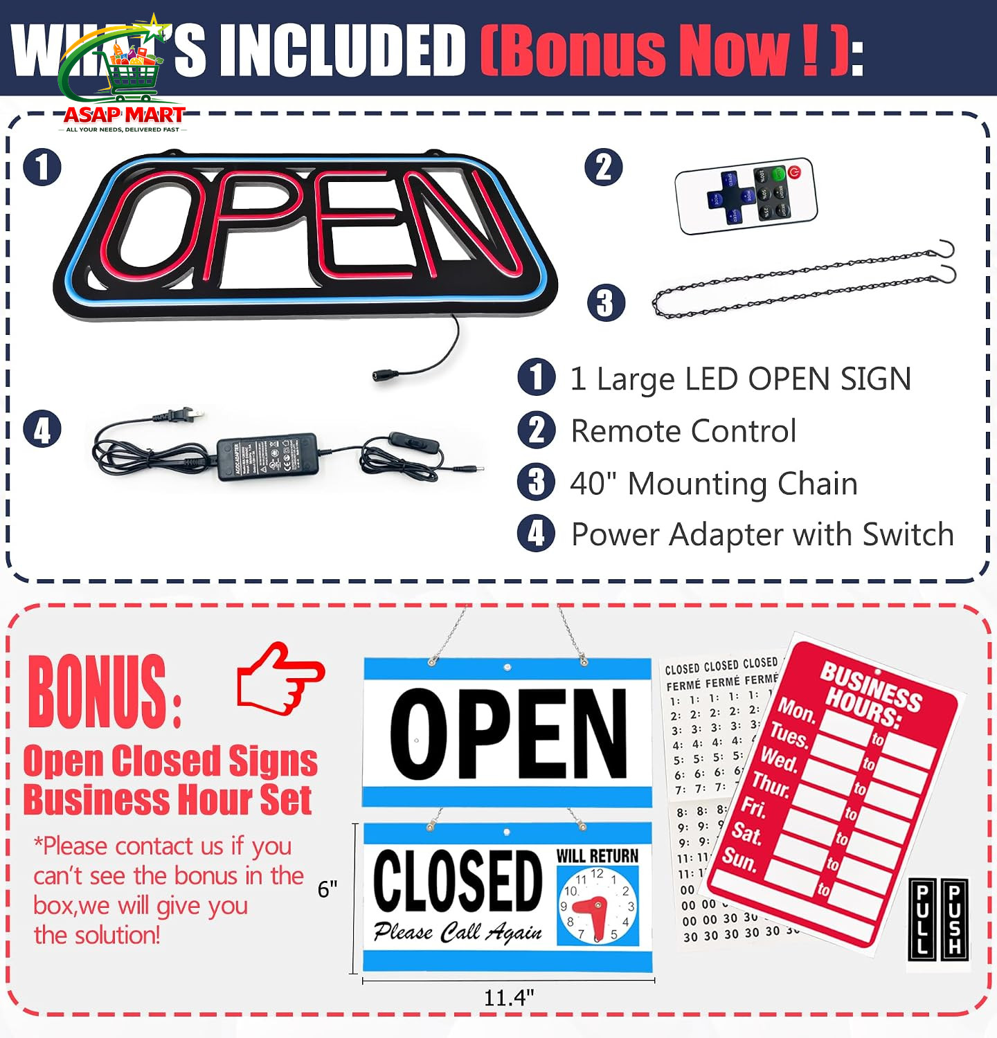 Open Signs for Business,32X16 Inch Large Bright Open Sign Neon Led Lighted,Remot